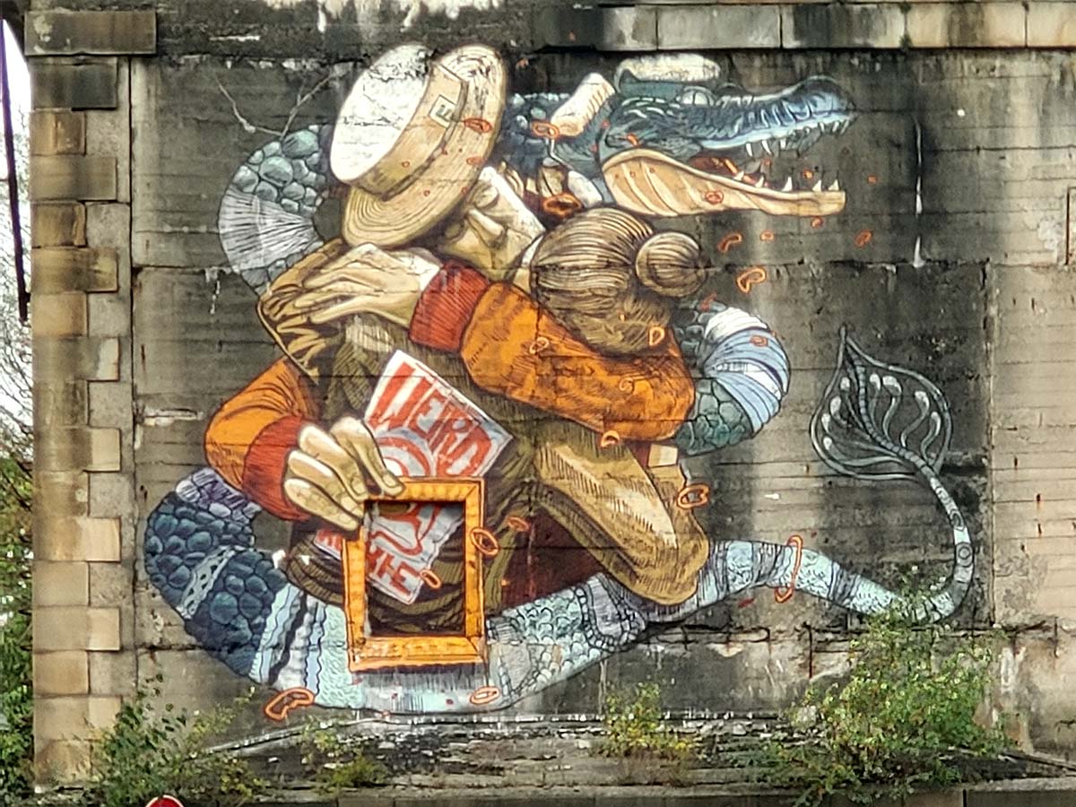 Malerei an einer Mauer